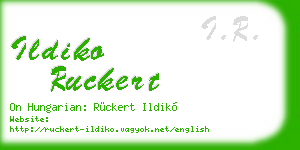 ildiko ruckert business card