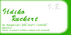 ildiko ruckert business card